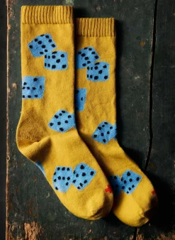 Women Imogene + Willie Socks|Accessories*the "tumblin dice" sock in gold