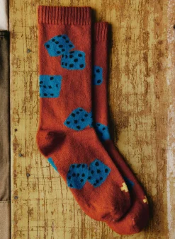 Imogene + Willie Socks*the "tumblin dice" sock in rust