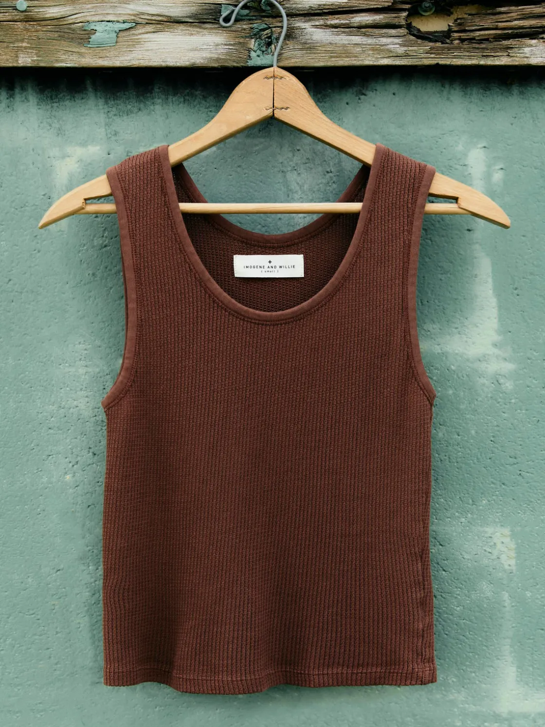 Women Imogene + Willie Tees & Tanks*the vintage tank in open knit chestnut