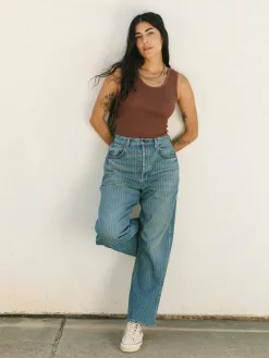Women Imogene + Willie Tees & Tanks*the vintage tank in open knit chestnut