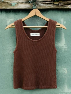 Women Imogene + Willie Tees & Tanks*the vintage tank in open knit chestnut